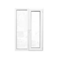 Окно ПВХ BRUSBOX двухстворчатое  правое Поворотно-откидное  KALE 2 стекла (1300*2100*60)