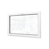 Окно ПВХ BRUSBOX одностворчатое фрамужное 2 стекла (1000*450*60)